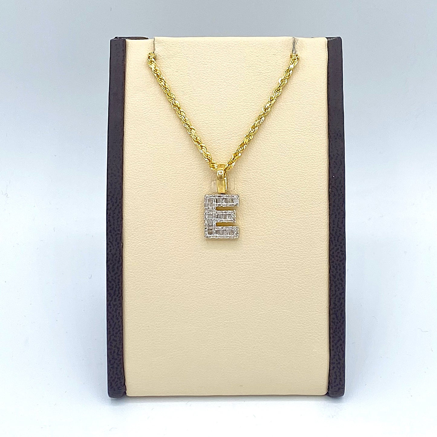 10K Yellow Gold Alphabet Pendant with Diamonds