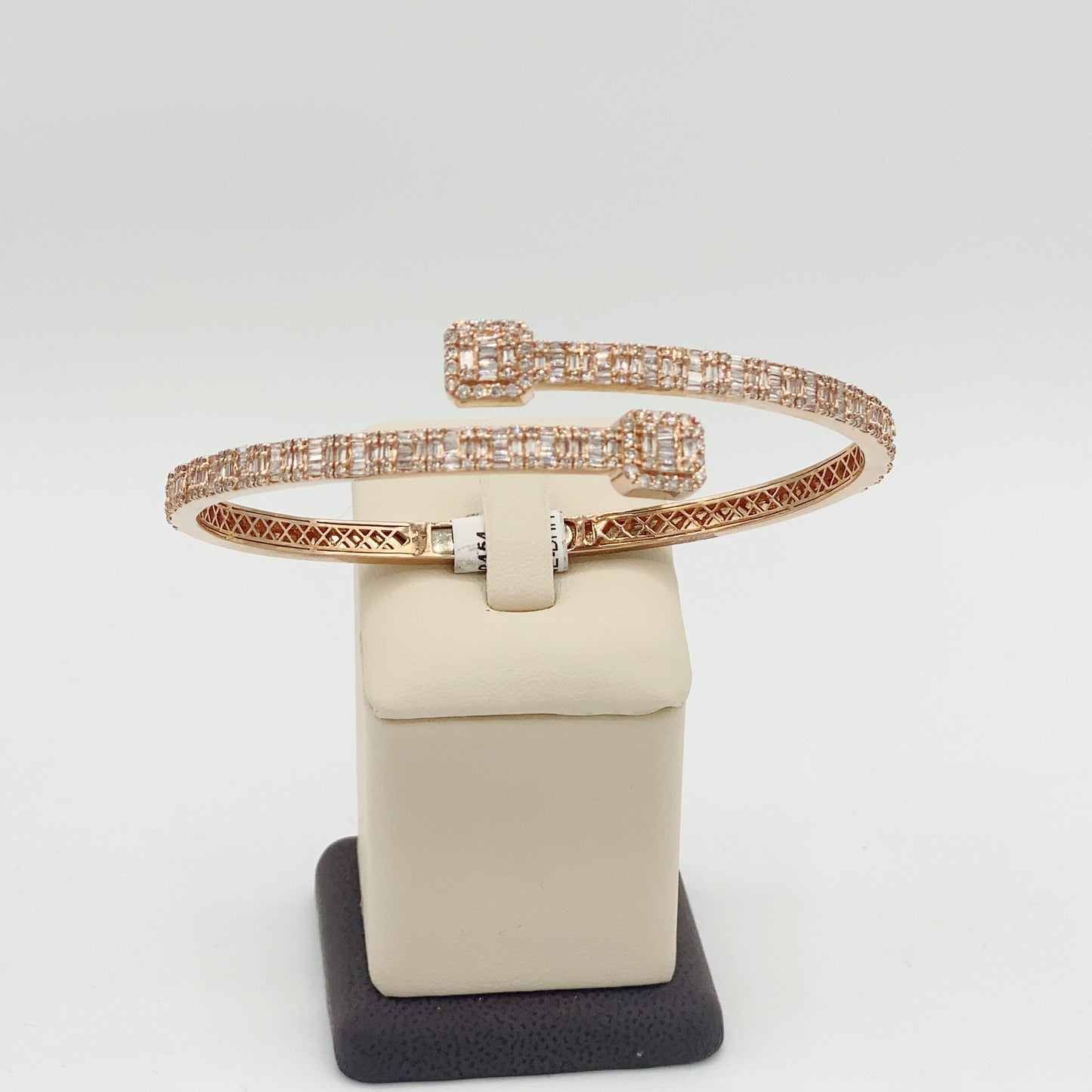 10K Rose Gold Bangle 3.19CT Diamonds