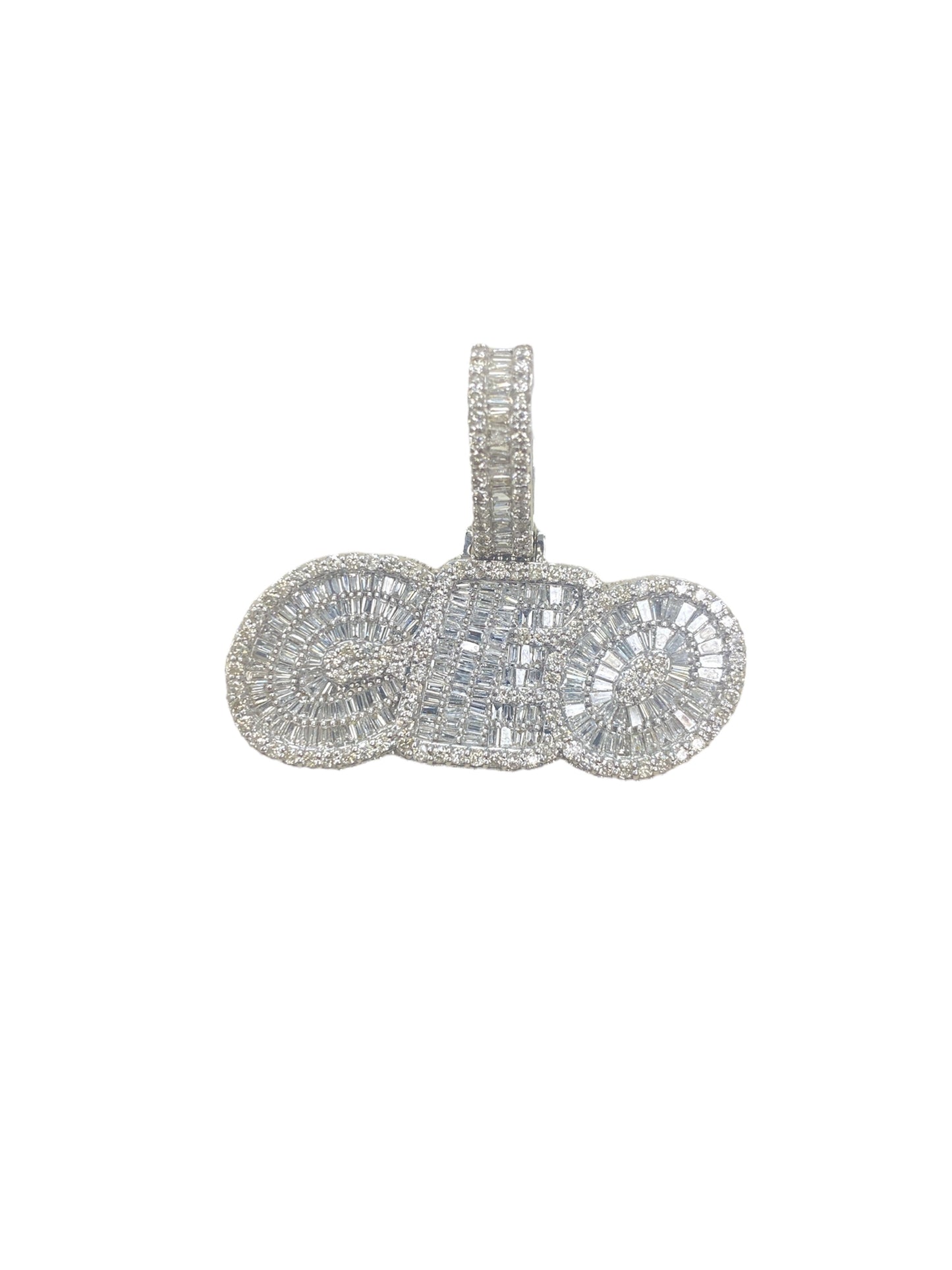 10K White Gold “CEO” Pendant 2Ct Diamonds