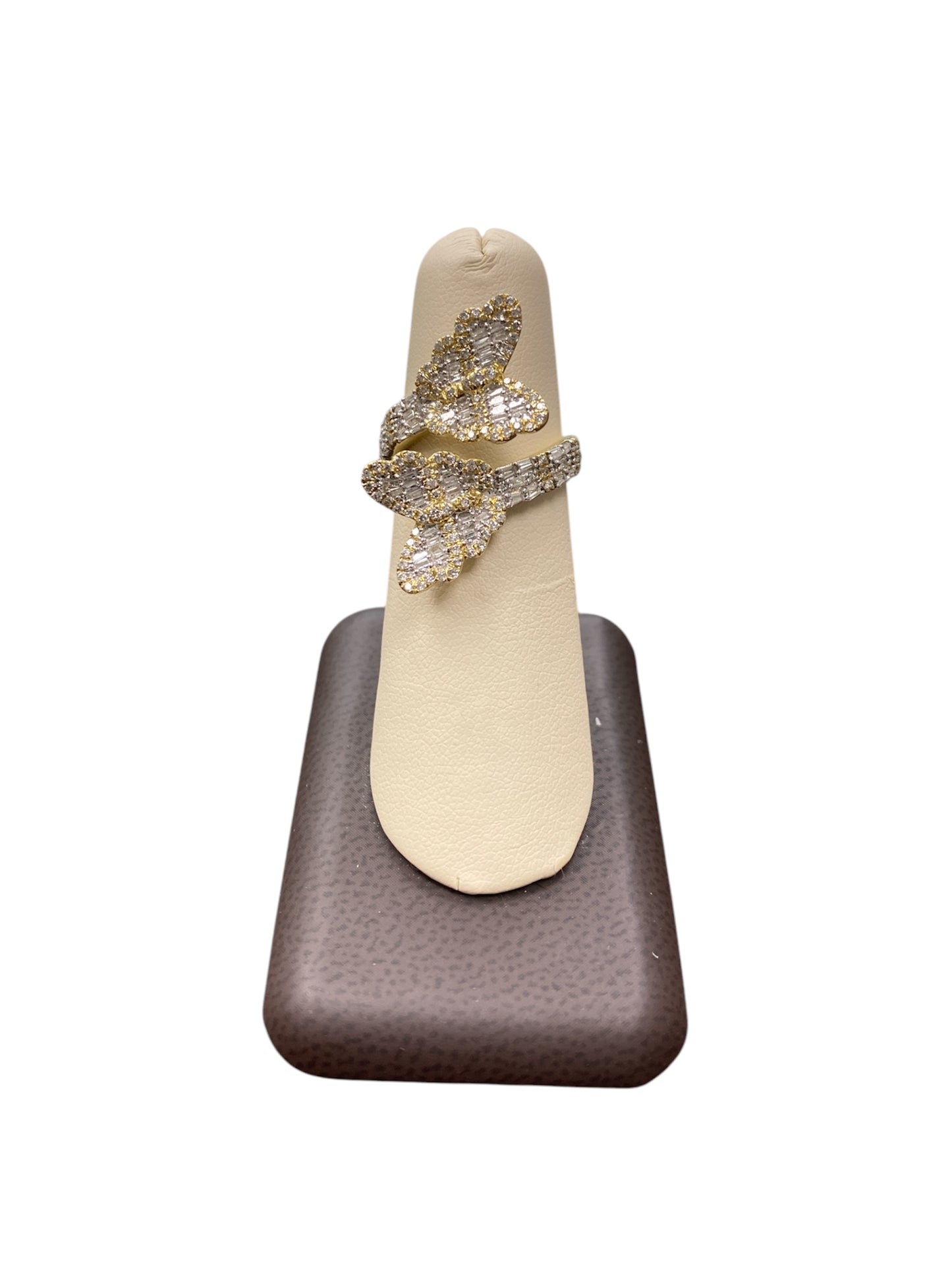 10K Yellow Gold “Butterfly” Ring with 0.89Ct Diamonds