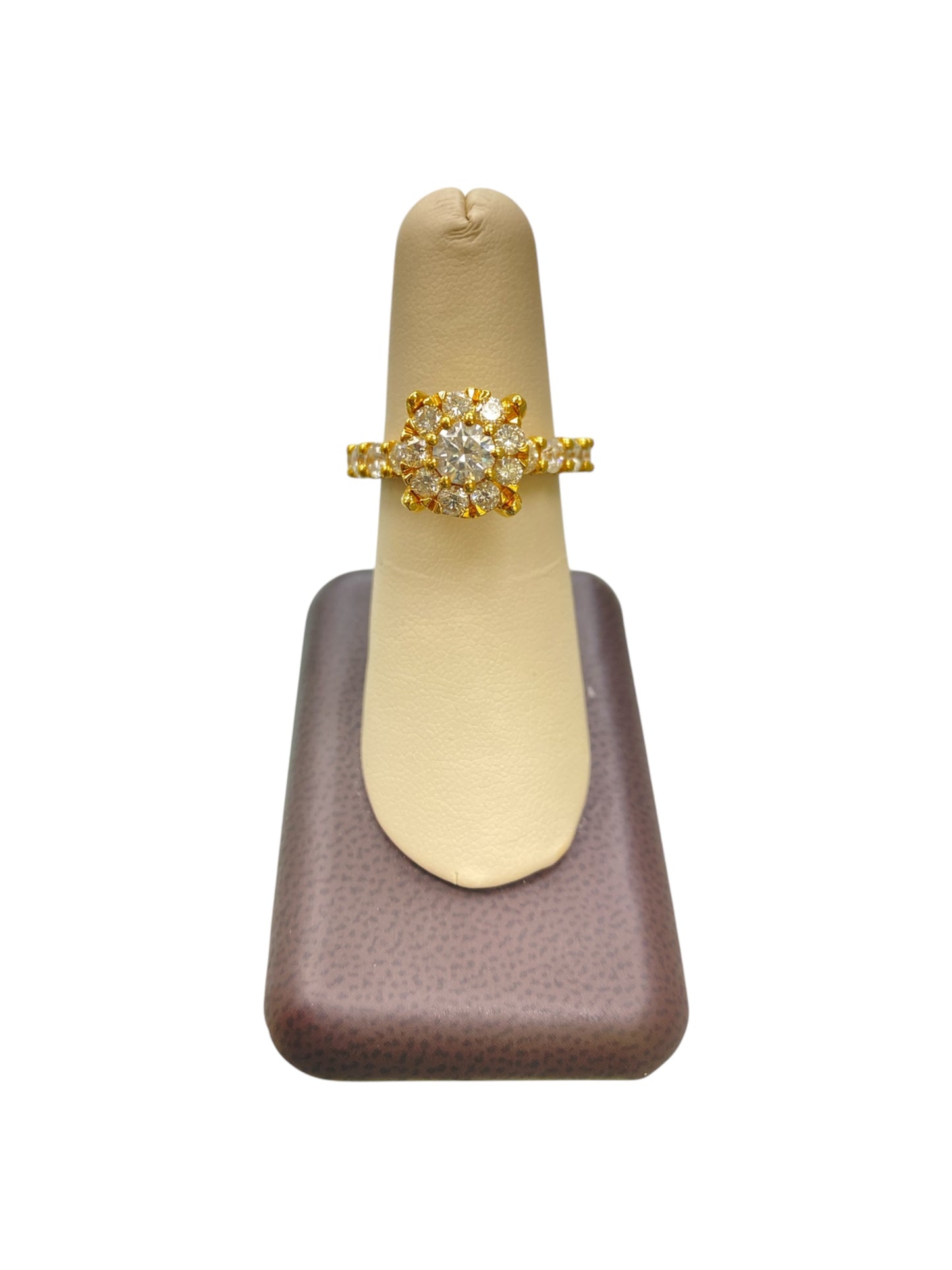 10K Yellow Gold Diamond Ring with 3Ct Diamonds