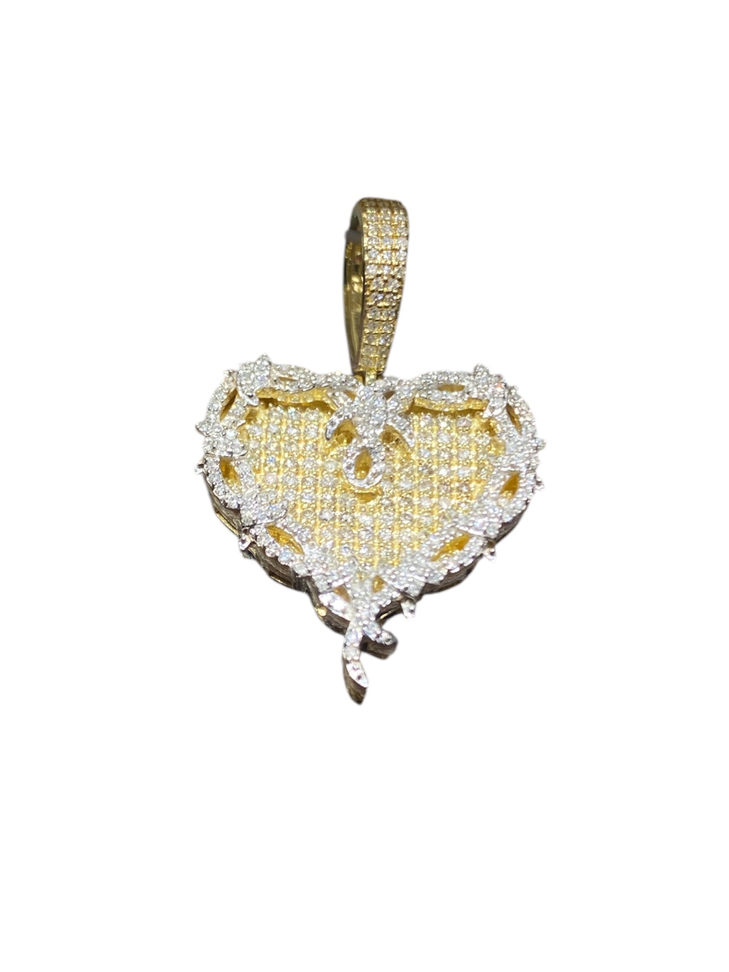 10K Yellow Gold “Heart” Pendant with 0.78Ct Diamonds