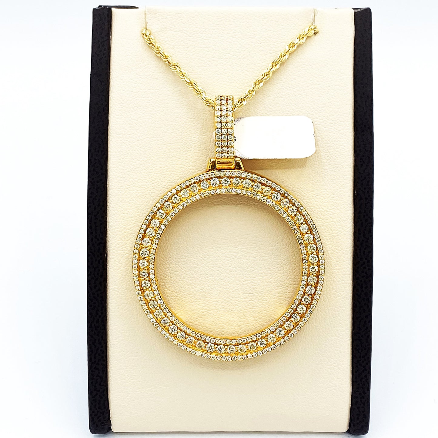 10K Yellow Gold "Memory" Pendant 4.75CT Diamond