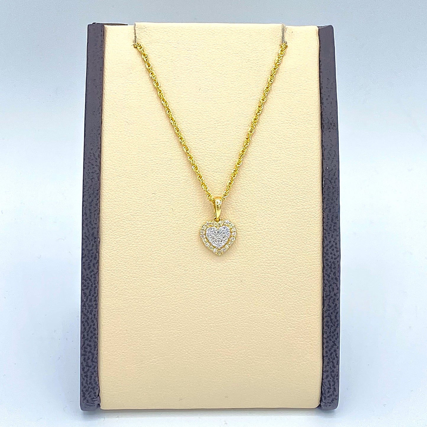 10K Yellow Gold "Heart" Pendant 0.28CT Diamonds