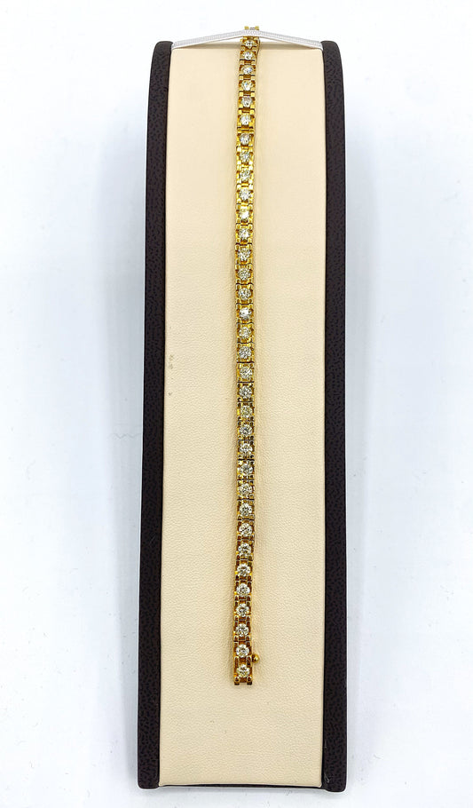 14K Yellow Gold Bracelet 4.89CT Diamonds