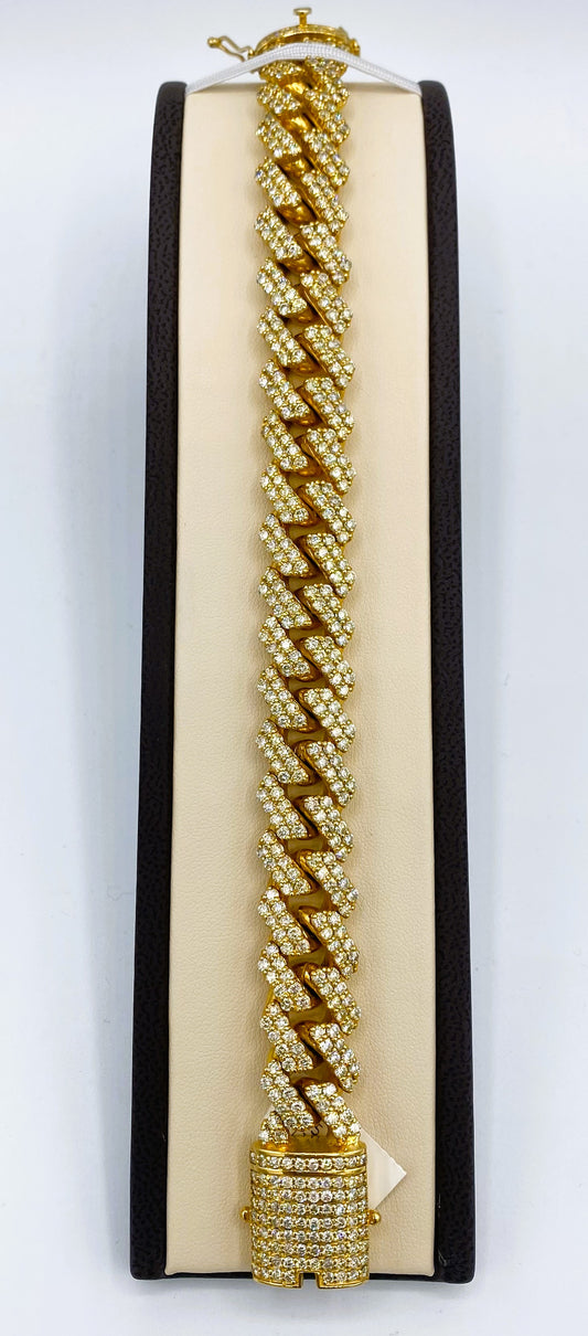 10K Yellow Gold Bracelet 15CT Diamonds