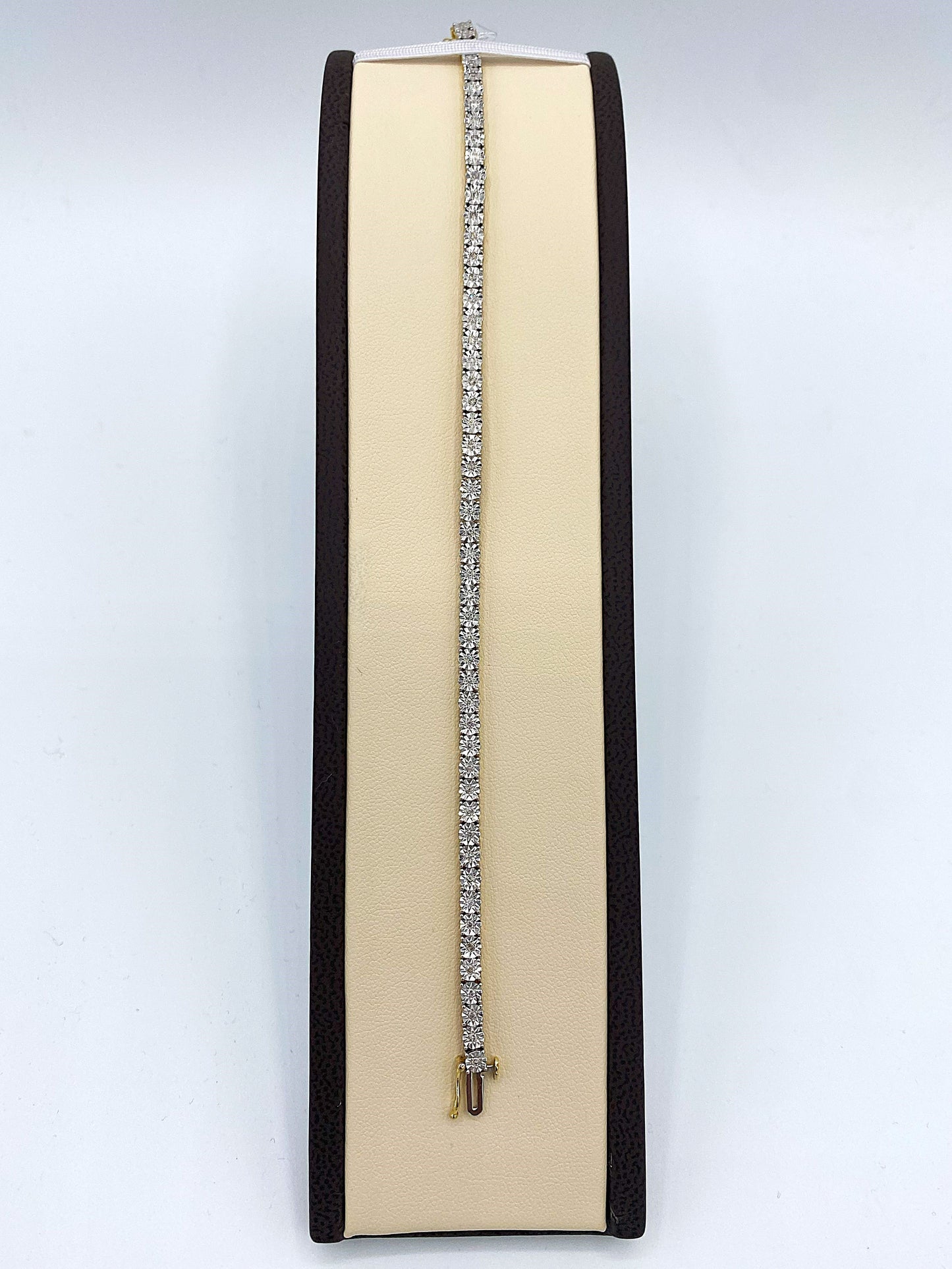 10K Yellow Gold Diamond Bracelet 0.50CT Diamonds 7 IN