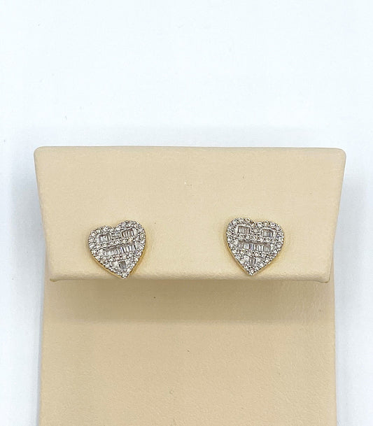 10K Yellow Gold Diamond Studs 0.38CT Diamonds