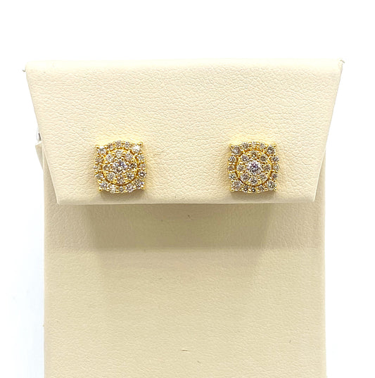 10K Yellow Gold Diamond Studs 0.66CT Diamonds