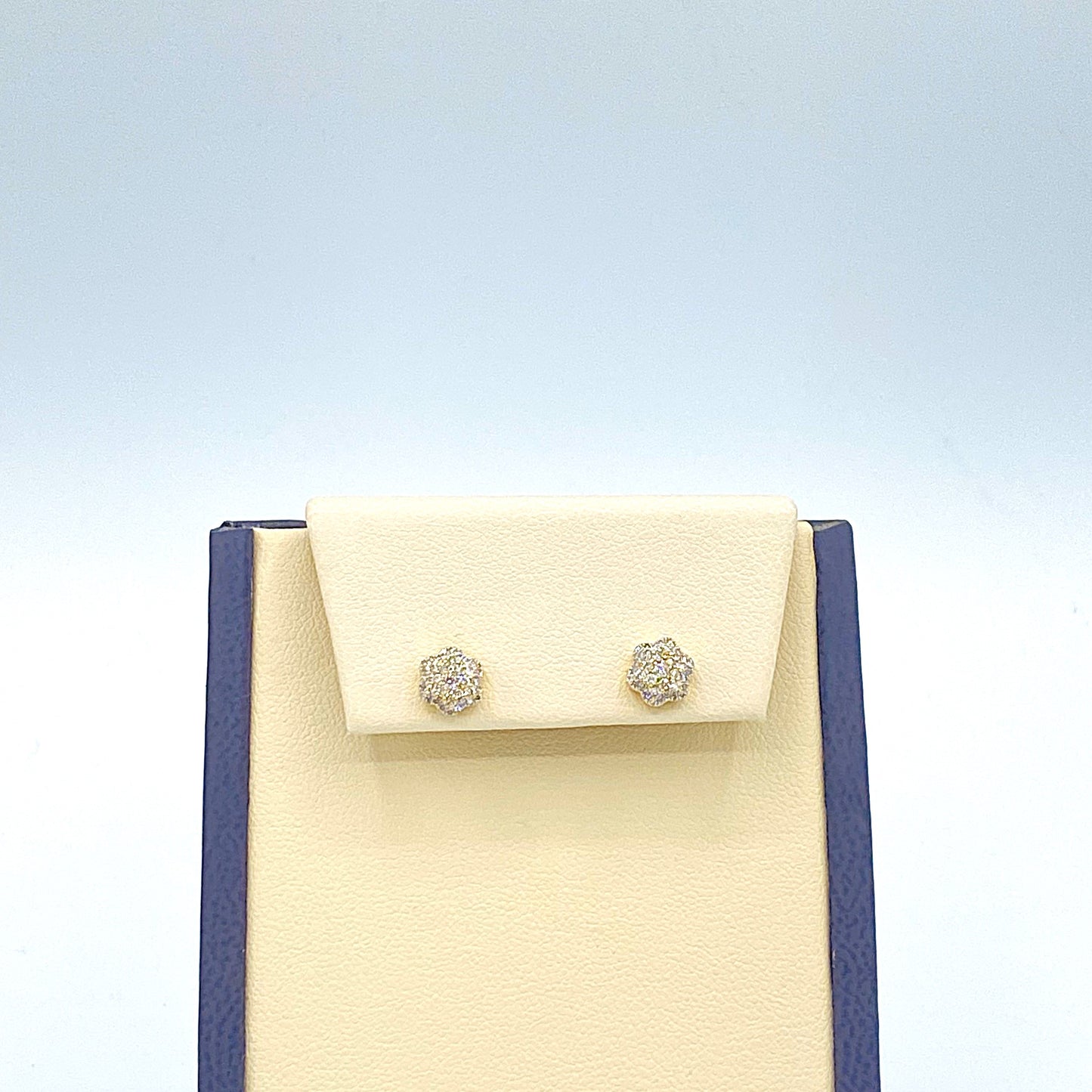 10K Yellow Gold Men's Earring 0.35CT Diamonds