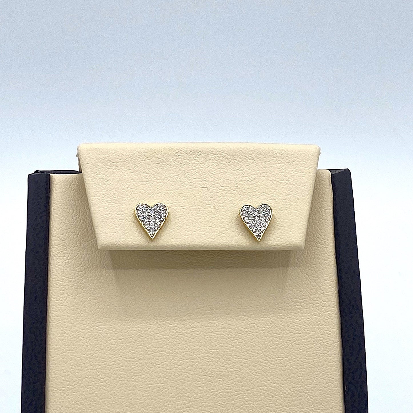 10K Yellow Gold "Heart" Earrings 0.20CT Diamonds