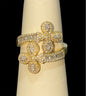 10K Yellow Gold Diamond “Clover” Ring with 0.65CT