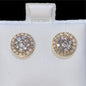 10K Yellow Gold Diamond Earrings with 0.62CT.