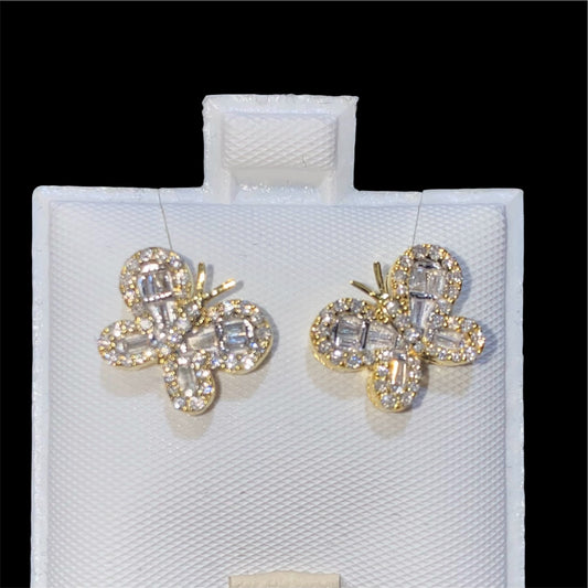 10K Yellow Gold Diamond Earrings with 0.45CT.
