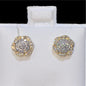 10K Yellow Gold Diamond Earrings with 0.37CT