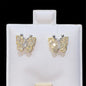 14K Yellow Gold “Butterfly” Diamond Earrings with 0.33CT.