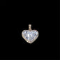 10K Yellow Gold Diamond Earrings “Heart” Pendant with 0.55CT.