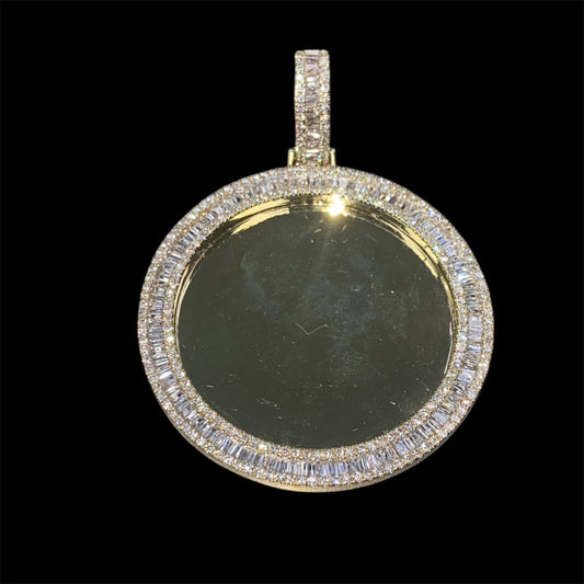 10K Yellow Gold Picture Pendant with 2.15CT Diamonds.