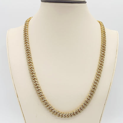 10K Yellow Gold Necklace 16.21CT Diamonds