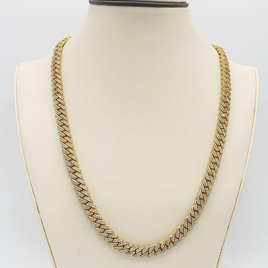 10K Yellow Gold Necklace 16.21CT Diamonds