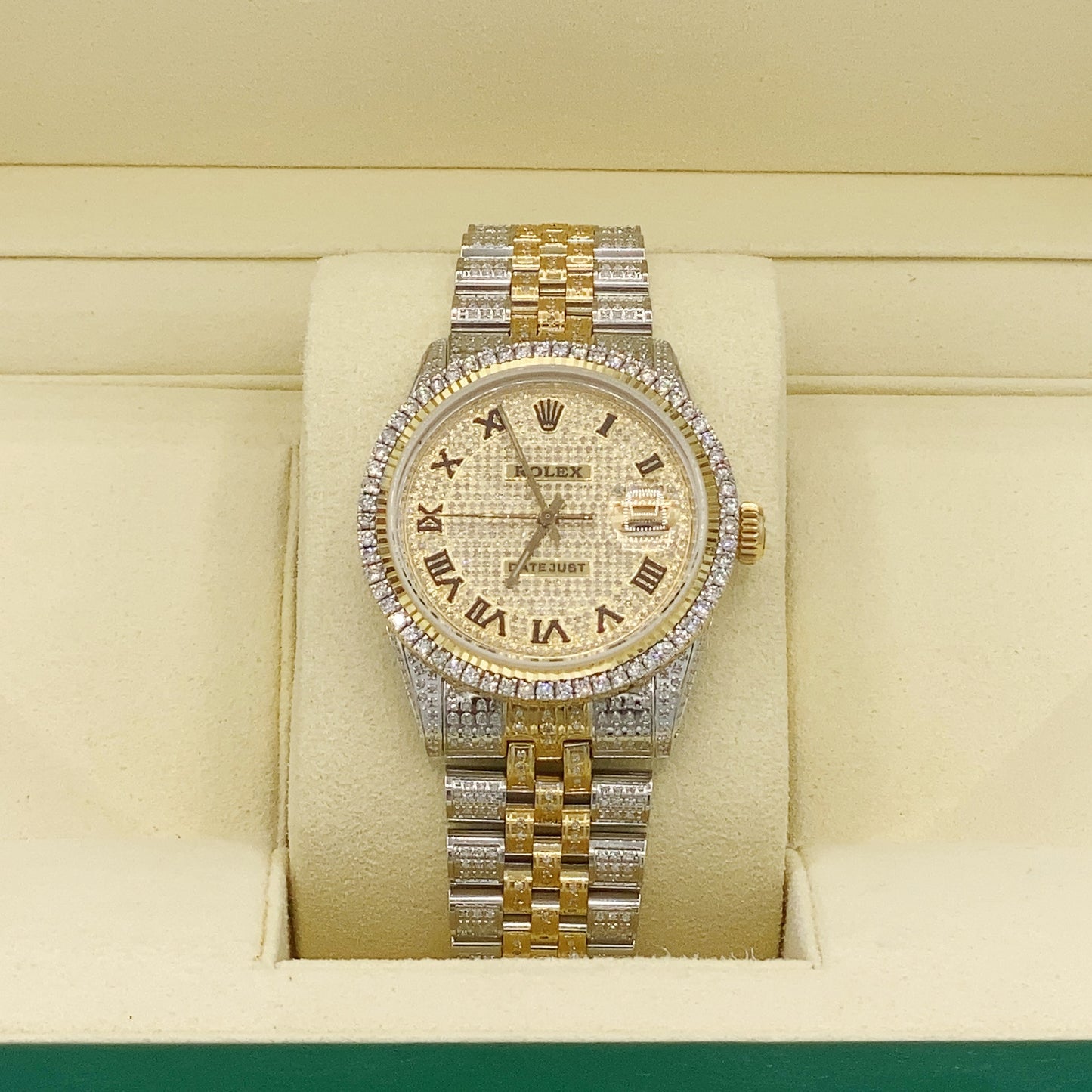 36MM Datejust Rolex Watch Two Tone with Diamonds