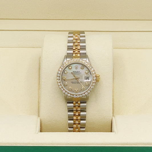 26MM Oyster Perpetual Datejust with Diamond Bezel.