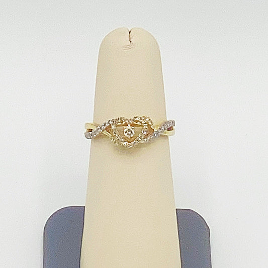 10K Yellow Gold Women's Ring 0.32CT Diamonds