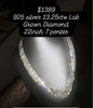925 Silver 13.25CT Lab Diamond Necklace