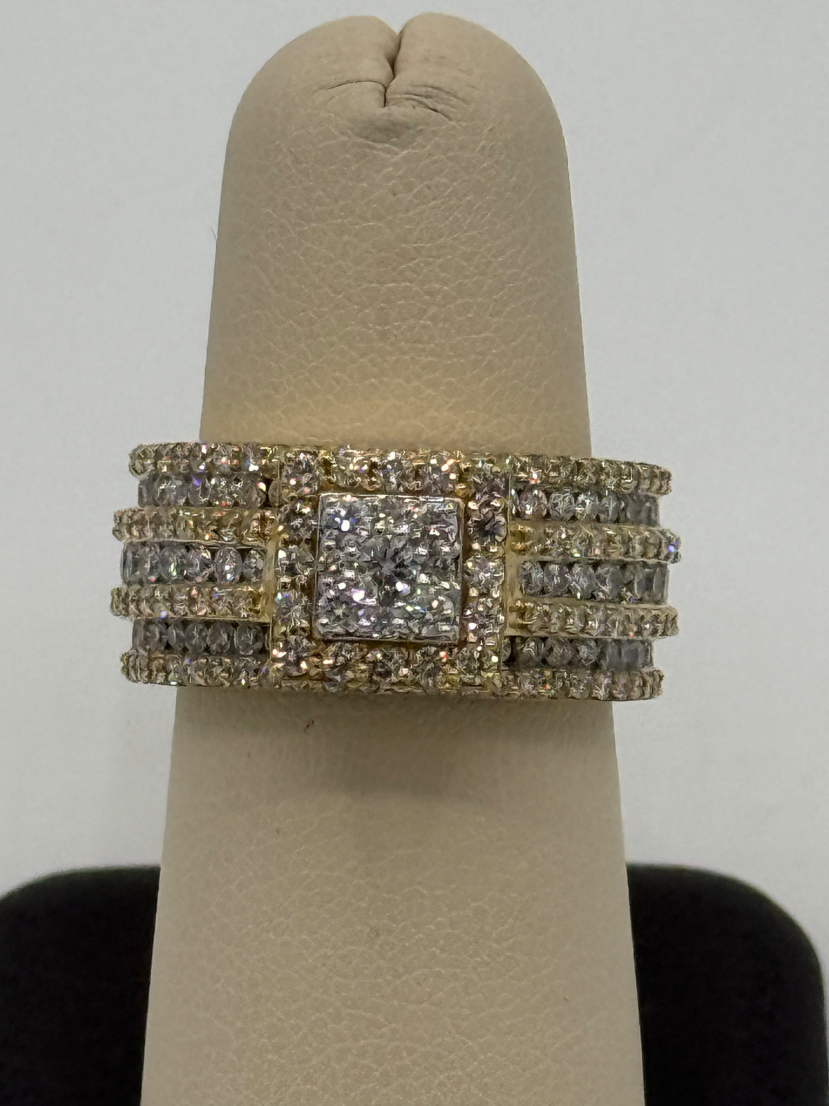 10K Yellow Gold Diamond Ring 2.03CT Natural Diamonds