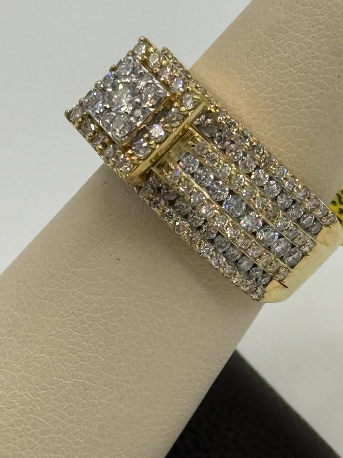 10K Yellow Gold Diamond Ring 2.03CT Natural Diamonds