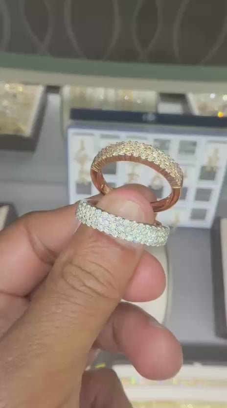 10K RG/WG 0.85CT Diamond Wedding Band
