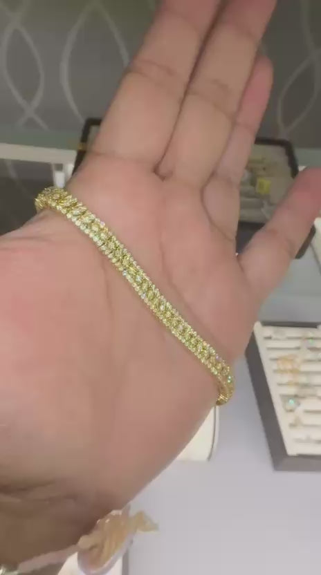 10K YG 4.55CT Diamond Bracelet