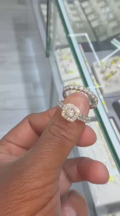 14K WG 2.41CT Two Set Diamond Ring