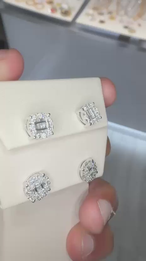 10K WG 0.59CT Diamond Earrings