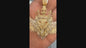 10K YG 4.10CT "Lions Head" Pendant with Diamonds and 10K Rope Chain