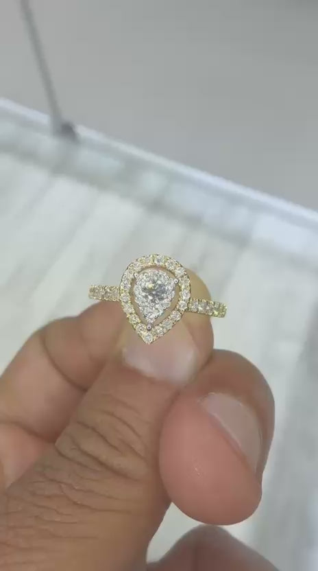10K Yellow Gold 0.55CT Diamond Ring